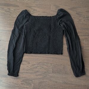 GAP Elegant Black Smocked Women's Top